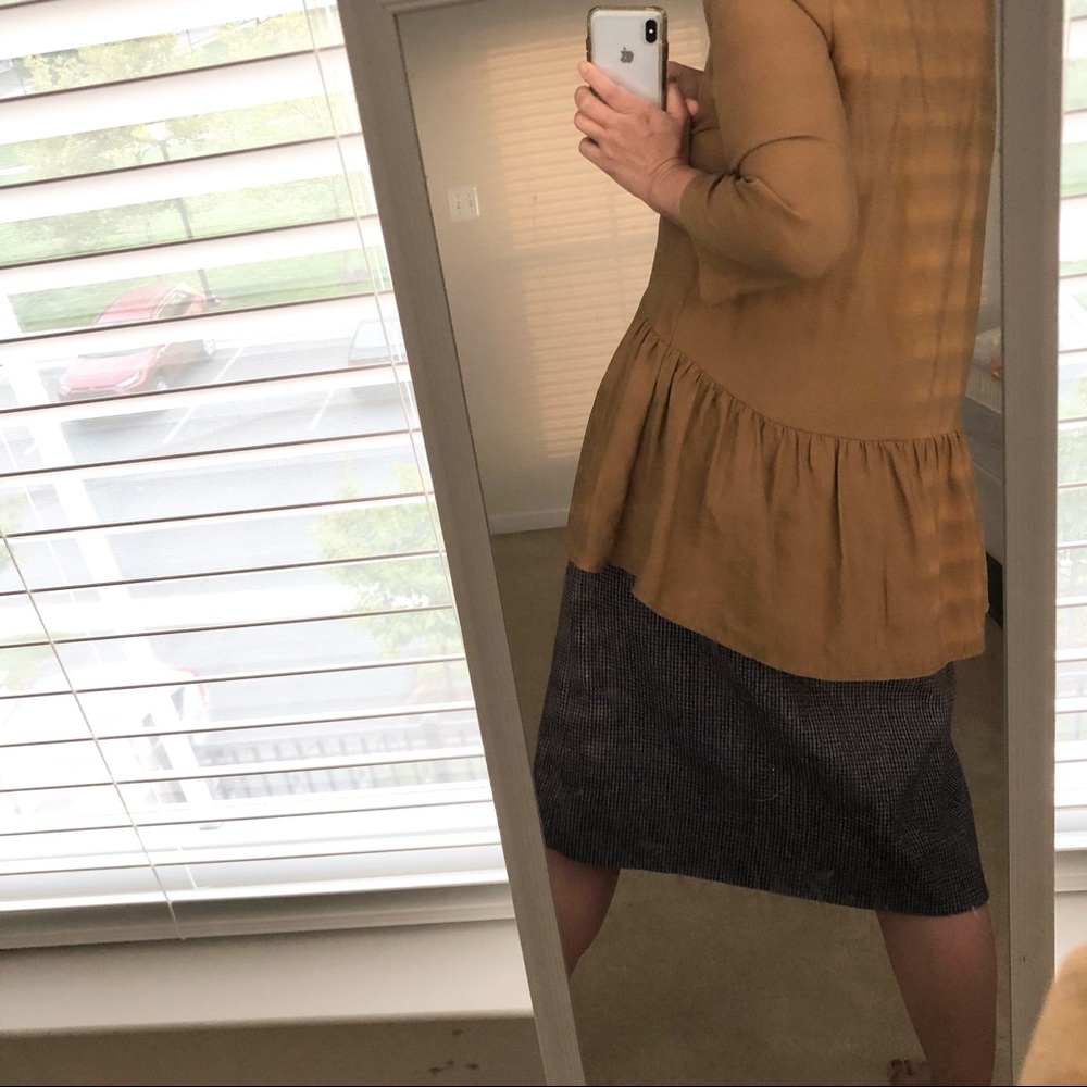NWOT Zara Terracotta Button Down Flare Top Medium - Picture 2 of 5